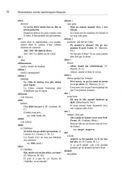 dictionnaire créole martiniquais - Editions Orphie